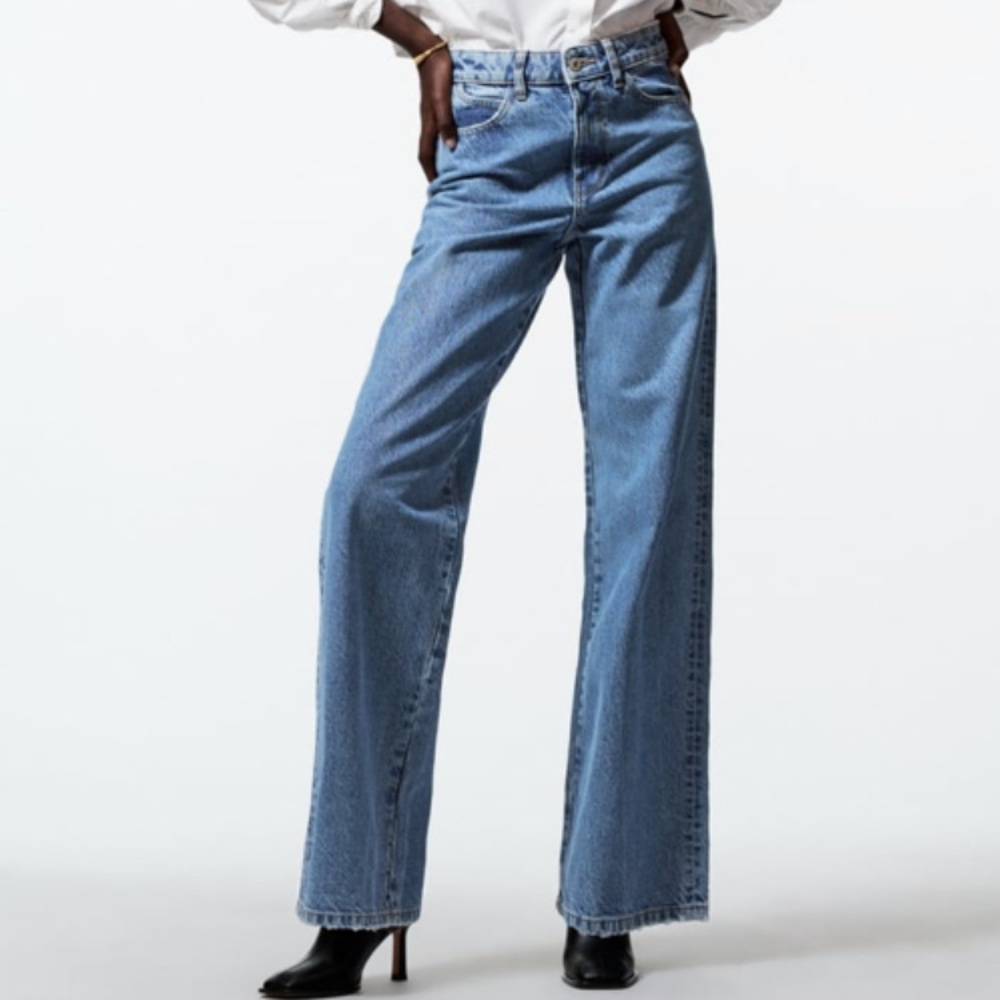 NWT Zara high rise wide leg jeans